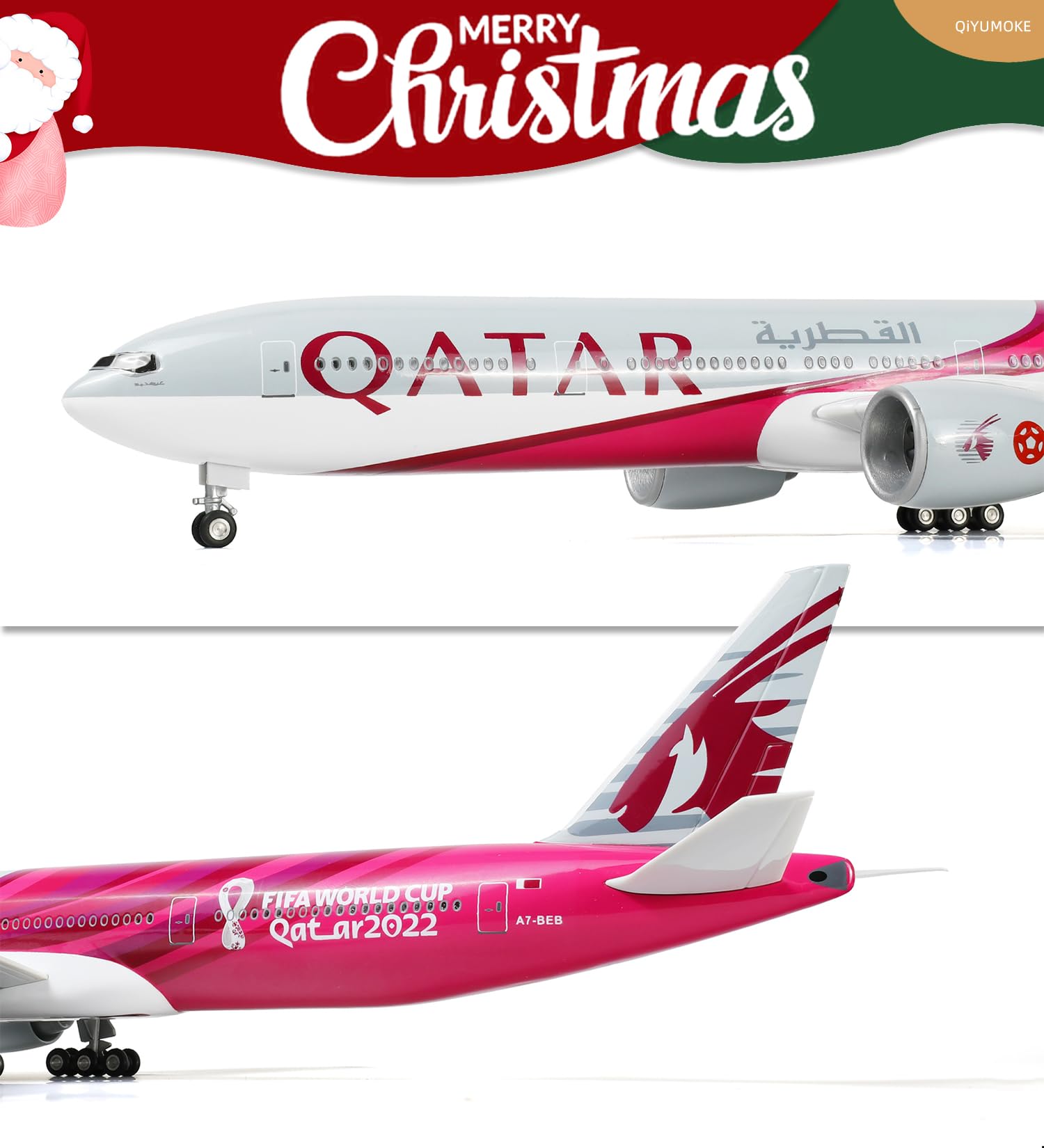 カタール航空　フィギュア　Ｂoeing777-300ER　F-1モデル　新品 カタール航空 フィギュア Boeing777-300ER F-1モデル 新品 Boeing 777